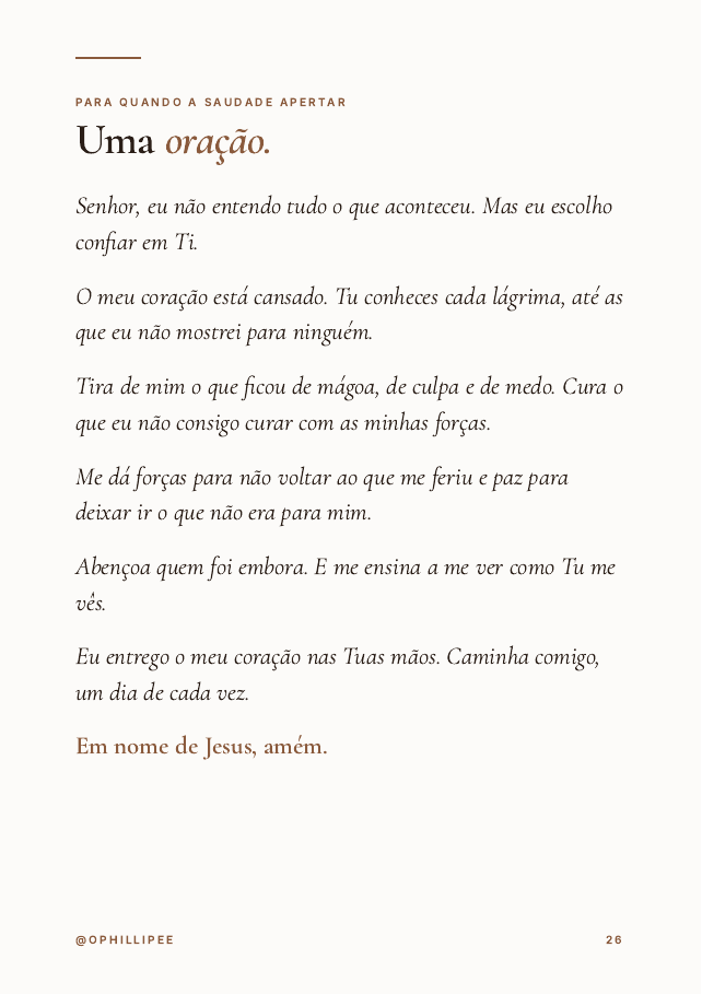Página do e-book: Uma oração